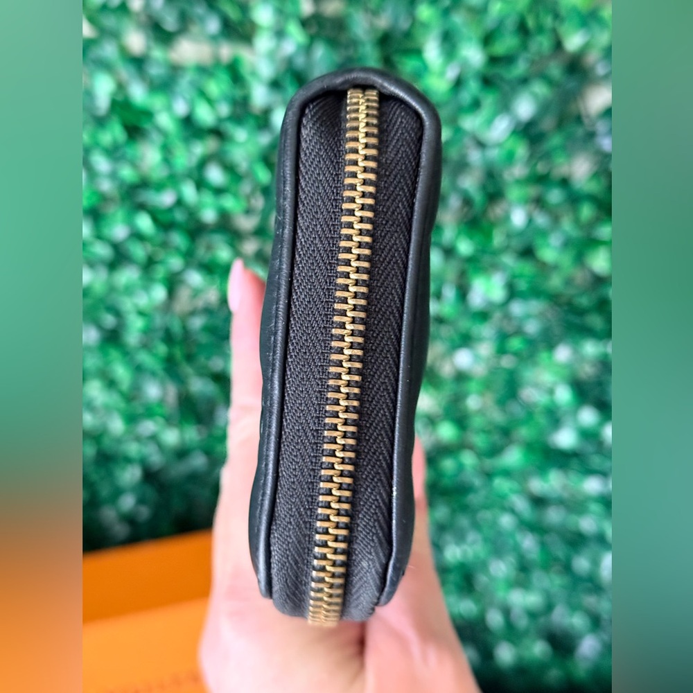 Louis Vuitton Black Monogram Coussin Zipped Lambskin Leather Wallet - Picture 6 of 10